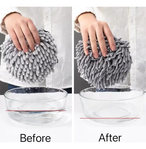 Juego De 2 Toallas Absorbentes De Felpilla Gris