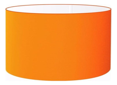 Cúpula Abajur Cilín Vivare Cp-8025 Ø50x30cm - Bocal Europeu Cor Laranja Laranja