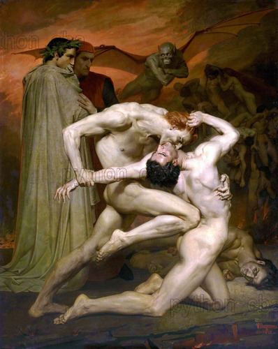 Cuadro Dante Y Virgilio En El Infierno De William Bouguereau