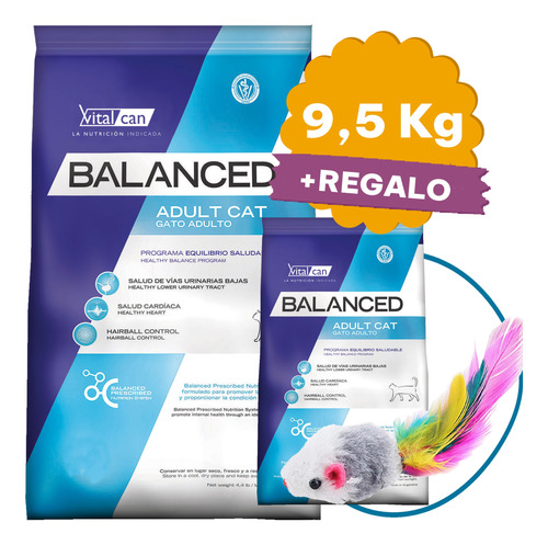 Alimento Gato Adulto Vitalcan Balanced 7,5 Kg + Regalo