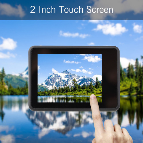 Cámara De Acción Uhd De 4k Y 60fps Con Pantalla Dual Y Wifi