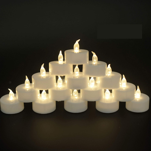 Junpei - Paquete De 400 velas De Te Con Luz Led Blanca Calid