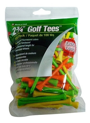 Jef World Of Golf Tee (paquete De 100), 2 3/4 Pulgadas,