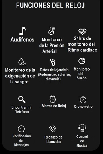 Smartwatch 2 En 1 Jm03 Touch Screen Con Audífonos Incluídos