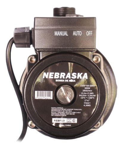 Bomba Presurizadora Nebraska Nebp13 15.5m 300w