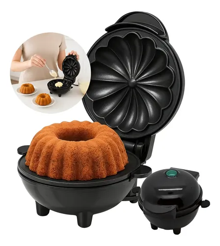 Mini Máquina Bolo Elétrica Portátil Antiaderente Boleira