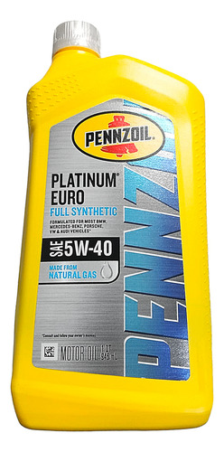 Aceite Pennzoil 5w40 Sintetico 946ml