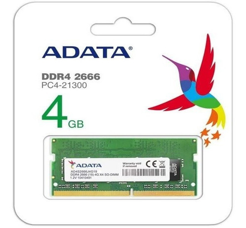 Memoria Sodimm Adata 4gb Ddr4 2666 Mhz Para Notebook Envío