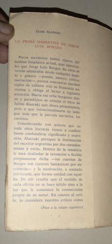 Prosa Narrativa De Jorge Luis Borges Temas Estilo J Alazraki (Usado)