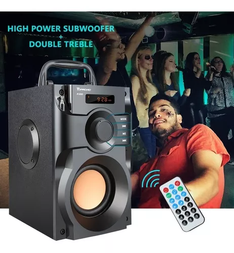 TOMPROAD Altavoz Bluetooth, portátil, caja Bluetooth con subwoofer