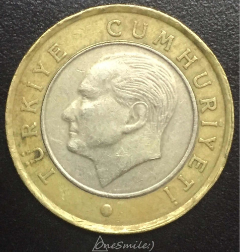Onesmile:) Moneda De Turquía 1 Lirasi Bimetalica Año 2009