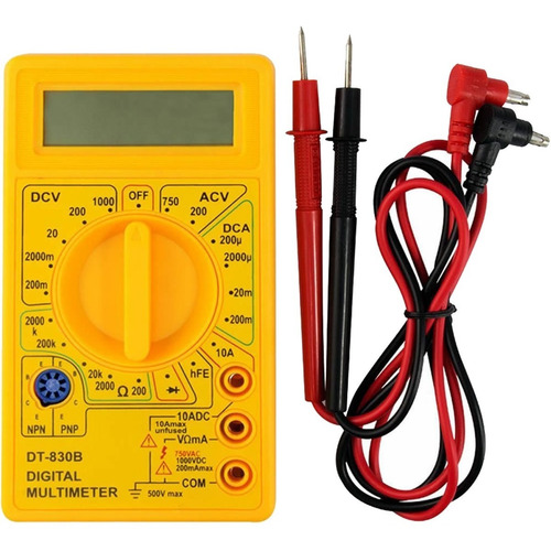 Multímetro Digital Mxt Dt-830d Com Buzzer Cabo De Multiteste