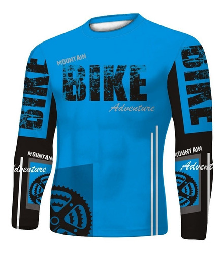 Camiseta Rash Estampada Bike De Compressão Fitness Bicicleta