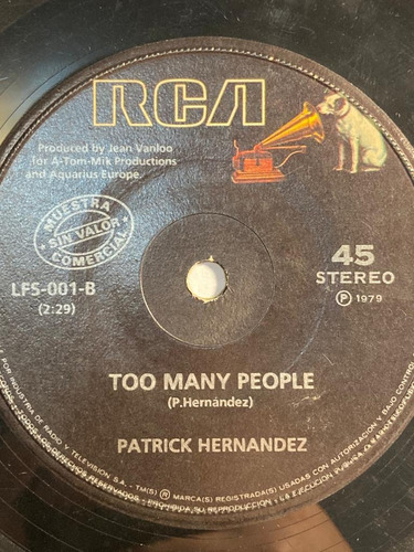 Vinilo Single De Patricks Hernandez Born To Be Alive(p98