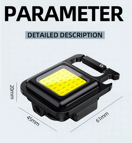 Mini Linterna Led Recargable Cob / Luz Brillante