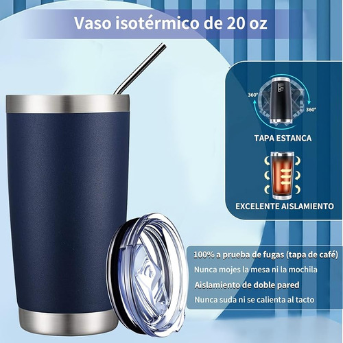 Termo Acero Inoxidable Para Viajes Con Aislamiento Y Tapa