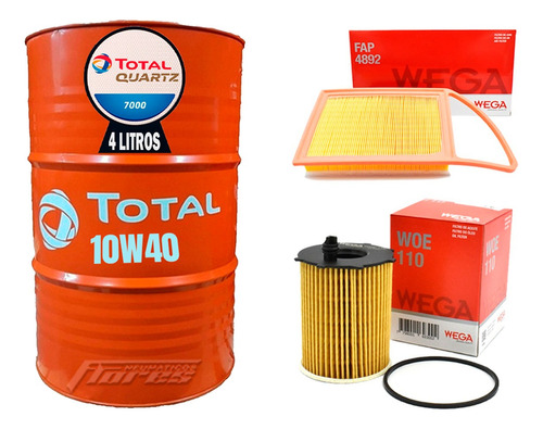Cambio Aceite 10w40 4l + Kit Filtros 308 408 Partner 1.6 Hdi