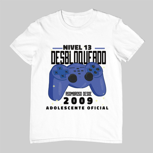 Playera Personalizada De Cumpleaños - Año Y Edad - Gamer