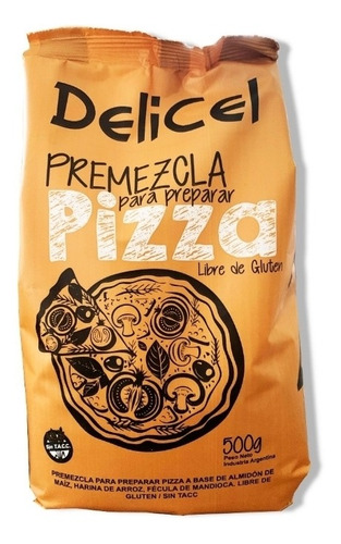 Premezclas Delicel  Pizza - Sin Tacc X  500 Gr 