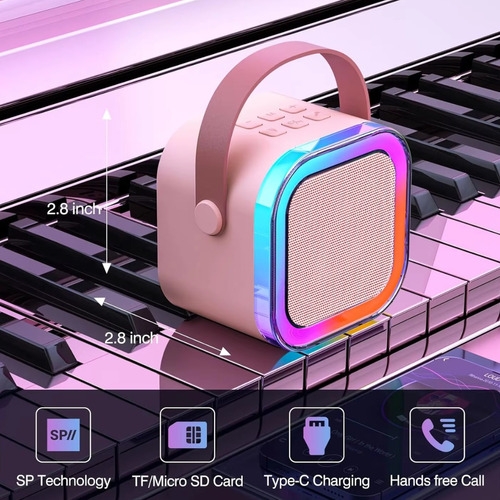 Parlante Bluetooth Con Micrófono Inalámbrico Con Luz