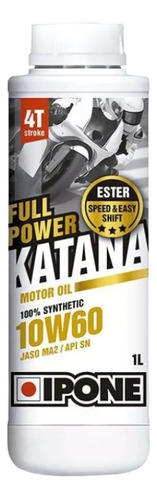 Lubricante Sintetico Moto Ipone Katana Full Power 4t 10w60 