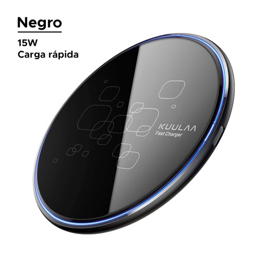 Cargador Inalámbrico Carga Rápida 15w Ideal iPhone 11 SE XR XS 8/ Samsung/ Xiaomi