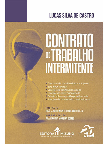 Contrato De Trabalho Intermitente, De Lucas Silva De Castro. Editora Mizuno, Capa Mole Em Português, 2023