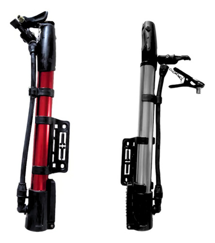 Inflador De Bicicleta De Aluminio Con Pico Para Pelotas Color Verde
