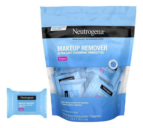 Neutrogena Toallitas Desmaquillantes Individuales Pack 20 Pz