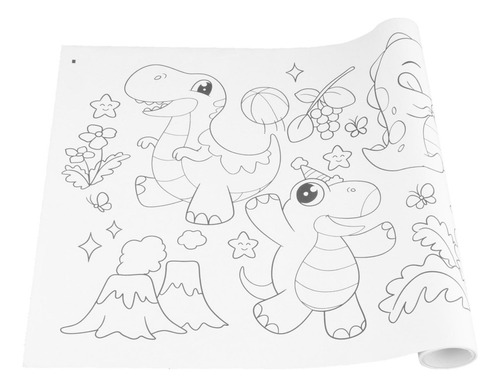 Rollo De Papel De Dibujo For Niños Dinosaurio Temático