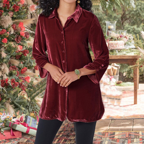 Camisa De Manga Larga Para Mujer, Camisa De Terciopelo De Co