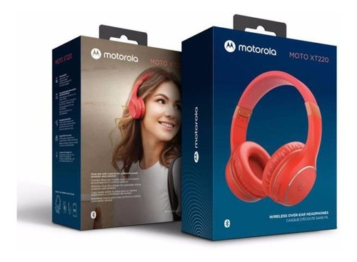Audifonos Motorola Xt 220 Rojo / Bluetooth / Over-ear