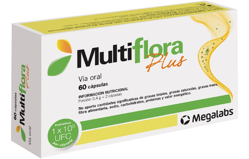 Multiflora® Plus X 60 Cap | Probióticos + Vitaminas C, E Y A