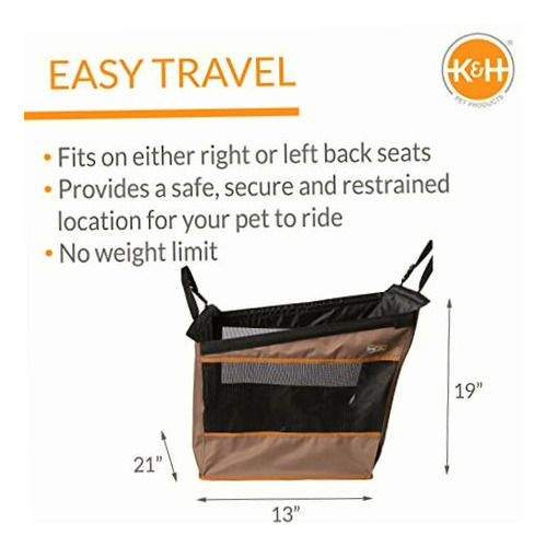 K&h Pet Products Hebilla N' Go Asiento De Coche Para Color Bronceado
