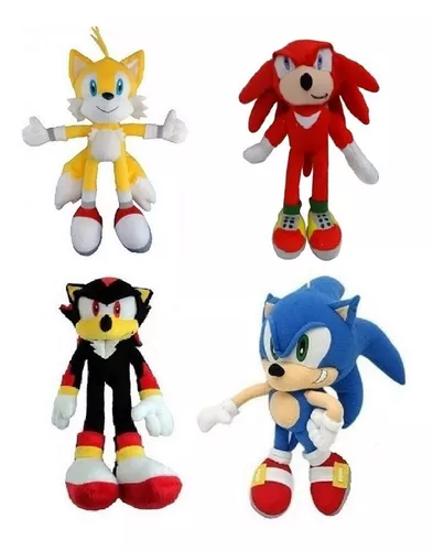 Pelucia Eggman Boneco Sonic Tails Knuckles Shadow