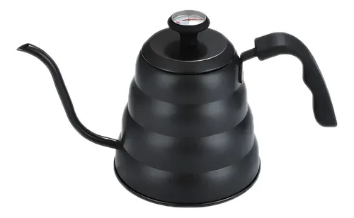 Chaleira Bico de Ganso Inox 1.2L Preto com Termômetro