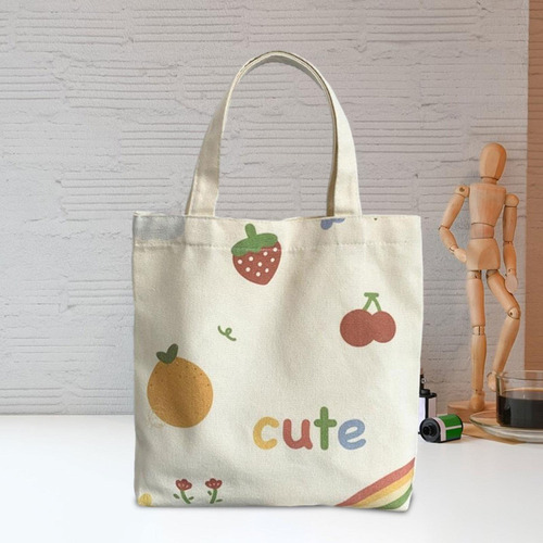 X Bolsa Lona For Compras, Bolso Ligero Y Resistente Con