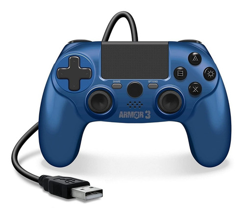 Controlador Con Cable Hyperkin Armor3 Azul - Play Station 4