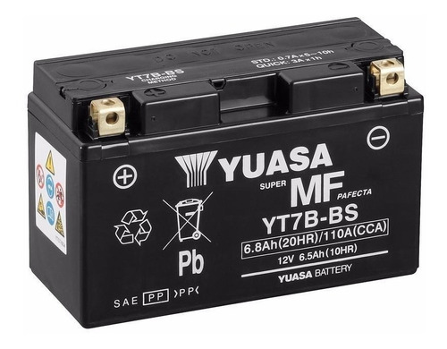 Bateria Moto Gel Agm Yuasa Yt7b-bs 12v 6,5ah Vzh Srl