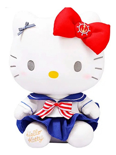 Peluche Hello Kitty Clásica Traje Marinero Sailor Navy 23cm