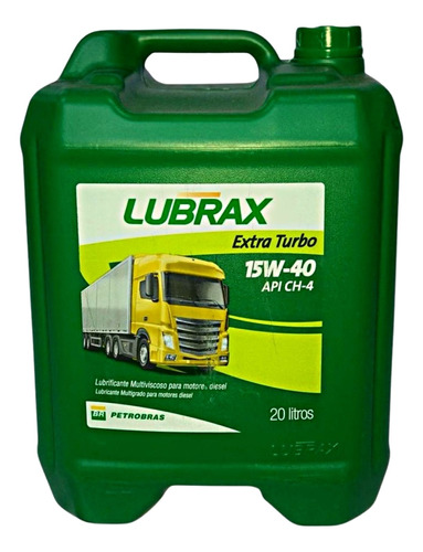 Óleo 15w40 Api Ch4 Trator Lubrax Extra Turbo Galão 20 Litros