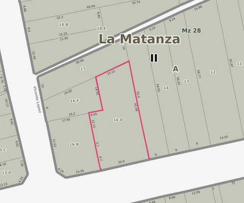 Unico Lote Doble Frente 20 X 43 - Pleno Lugar De Crecimiento - Ramos Mejia
