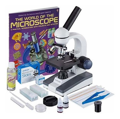 Amscope M150c-sp14-cls-50p100s-wm 40x-1000x Microscopio Estu