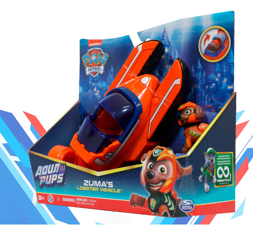 Paw Patrol Vehiculos De Rescate Aqua Pups Spin Master