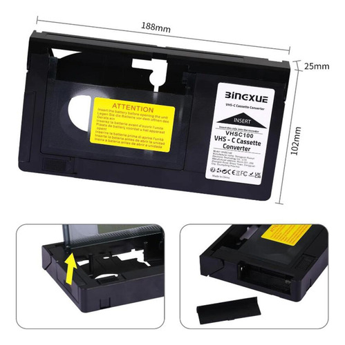 Adaptador De Casete Adaptador Convertidor De Casete Vhs