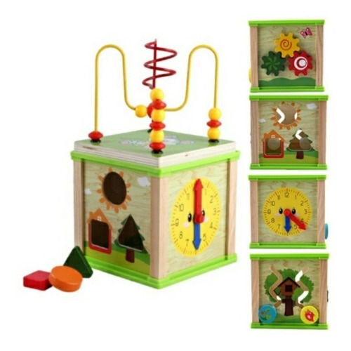 Juguetes De Madera Puzzle Niños Didactico Multifuncional