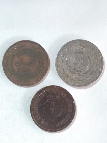  Monedas Jordania 50, 10 Y 5 Fils 3 Piezas Envio $55