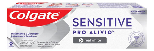 Colgate Sensitive Pro Alivio Real White Crema Dental 110g