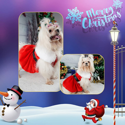 Disfraz De Navidad Para Perro Papá Noel Rojo 1 Pieza Rojo
