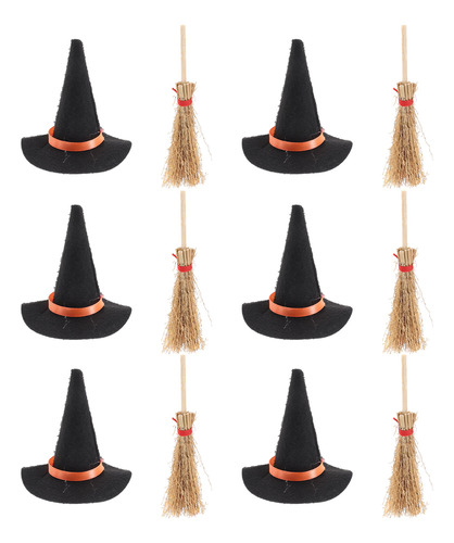 Mini Sombrero De Bruja Para Halloween, 12 Unidades